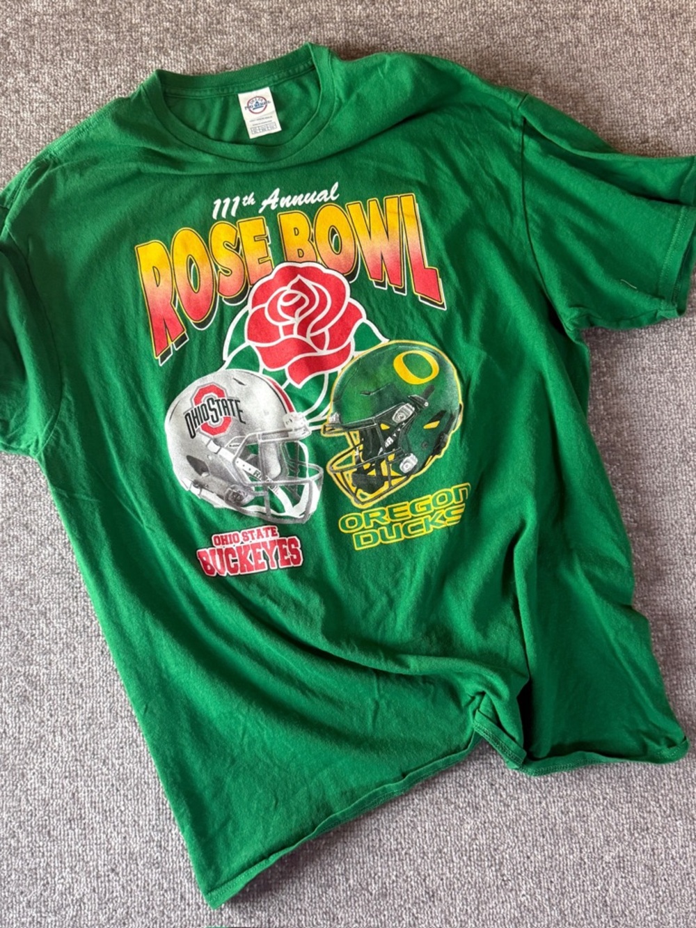 2025 Rose Bowl Oregon Ducks vs Ohio State Buckeyes Football Graphic Tee Size XL